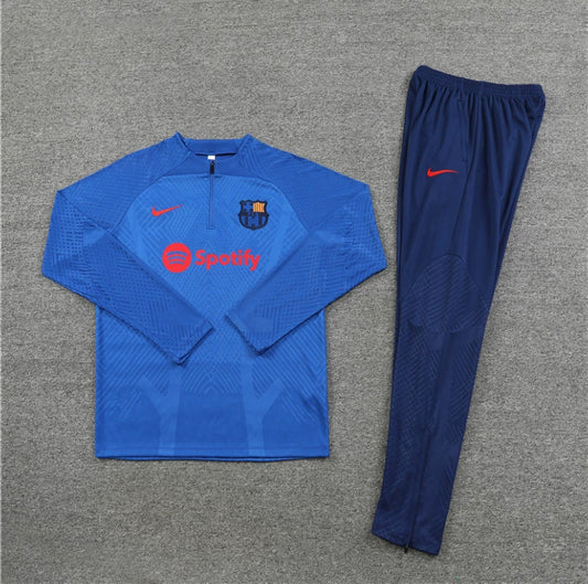 Barcelona 1/4 Zip Tracksuit - Blue / Red