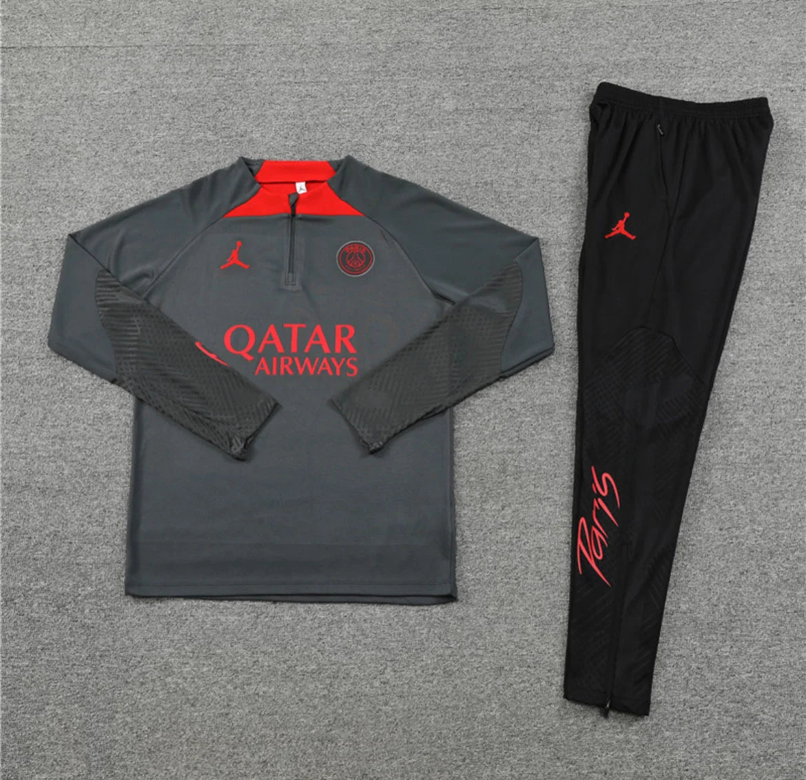 Grey / Red - Paris Tracksuit