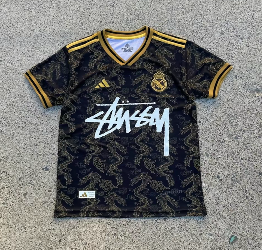 Real Madrid x STUSSY ( Black / Gold ) - Special Edition Jersey