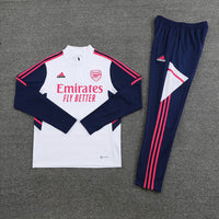 Arsenal 1/4 Zip Tracksuit - Navy / White