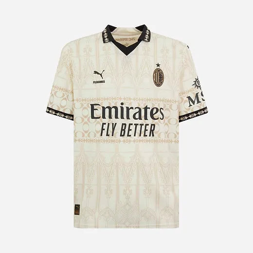 AC Milan x PLEASURES 2024/25 Special Edition Jersey - Cream