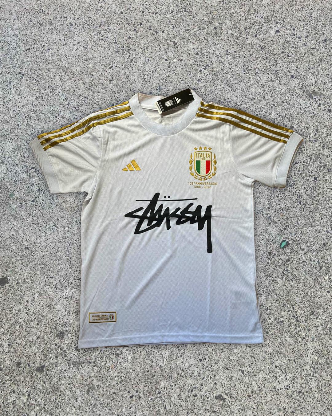 Italia x STÜSSY ( White / Gold ) - Special Edition Jersey