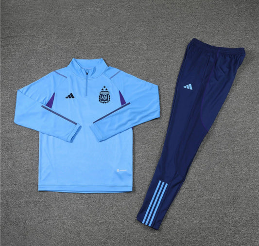 Argentina 1/4 Zip Tracksuit - Baby Blue