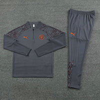 Manchester City 1/4 Zip Tracksuit - Grey