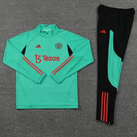 Manchester United 1/4 Zip Tracksuit - Green