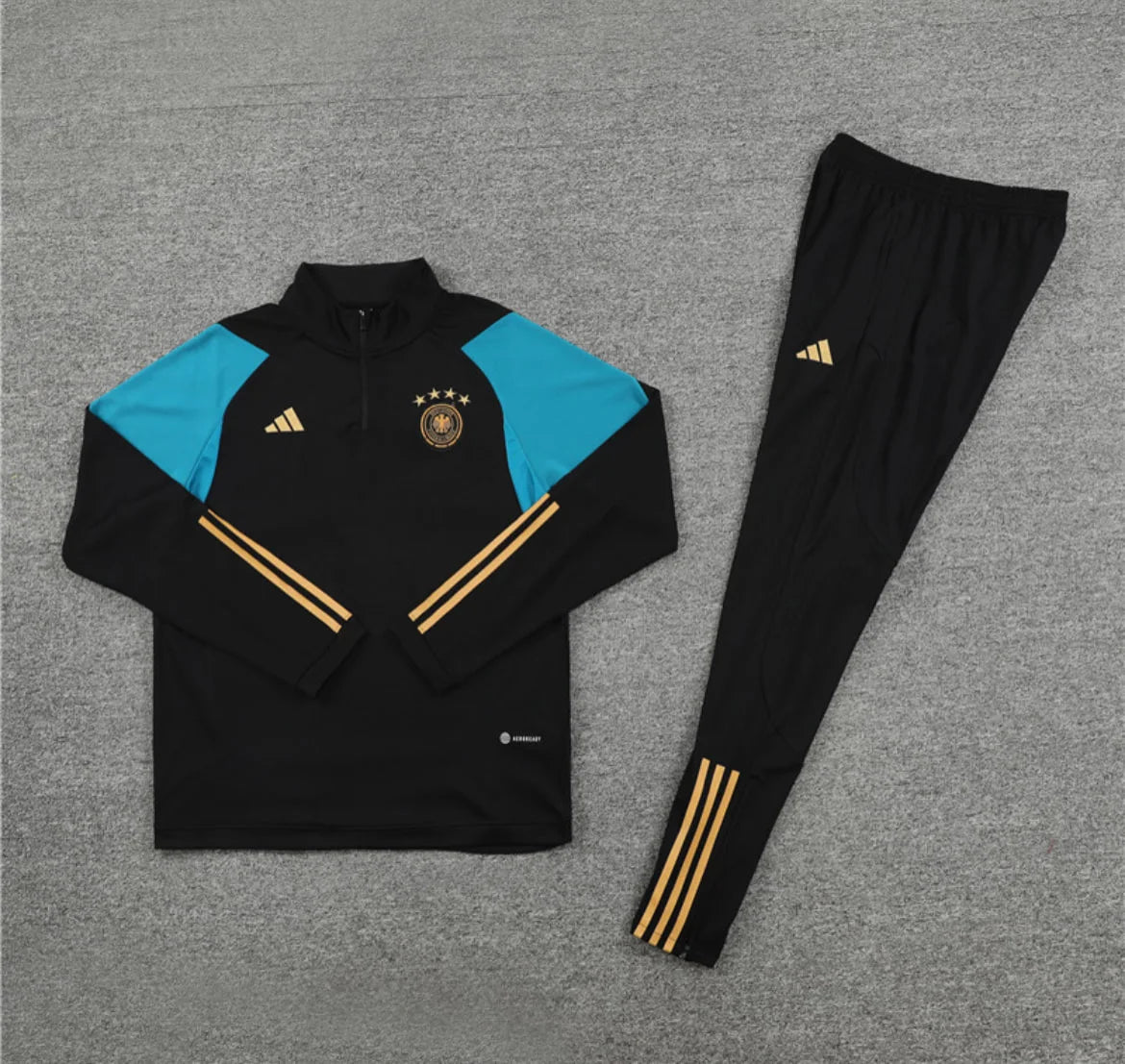 Germany 1/4 Zip Tracksuit - Black