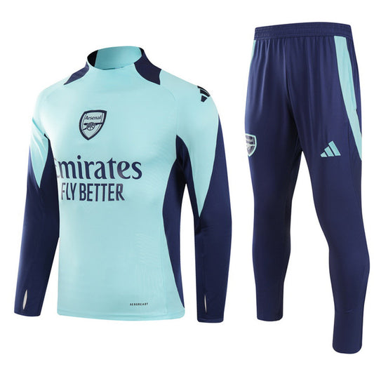 Arsenal 1/4 Zip Tracksuit 24/25 - Cyan / Navy