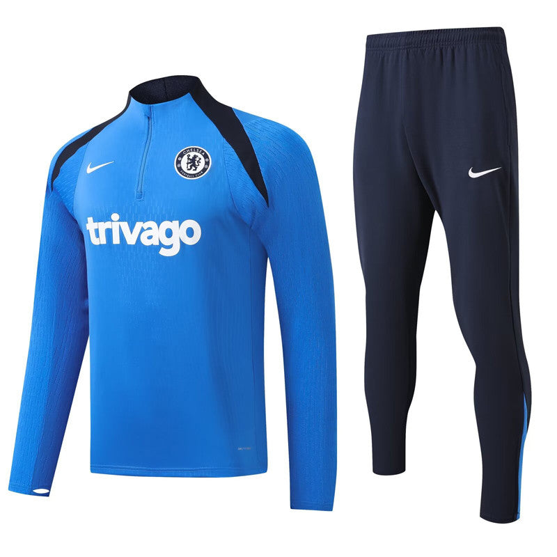 Chelsea 1/4 Zip Tracksuit 24/25 - Blue / Navy