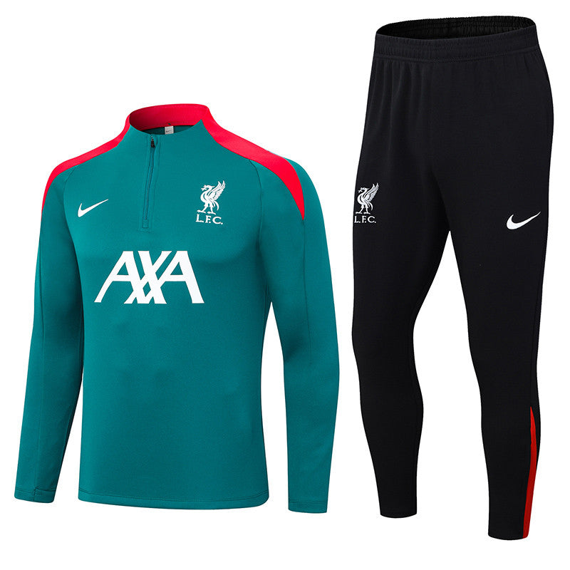 Liverpool 1/4 Zip Tracksuit 24/25 - Green / Red