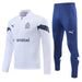 Marseille 1/4 Zip Tracksuit - White / Blue