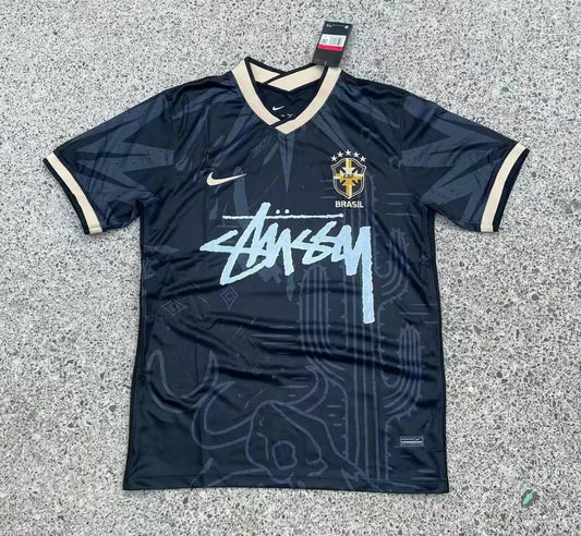 Brazil x STUSSY ( Black / Rose Gold ) - Special Edition Jersey