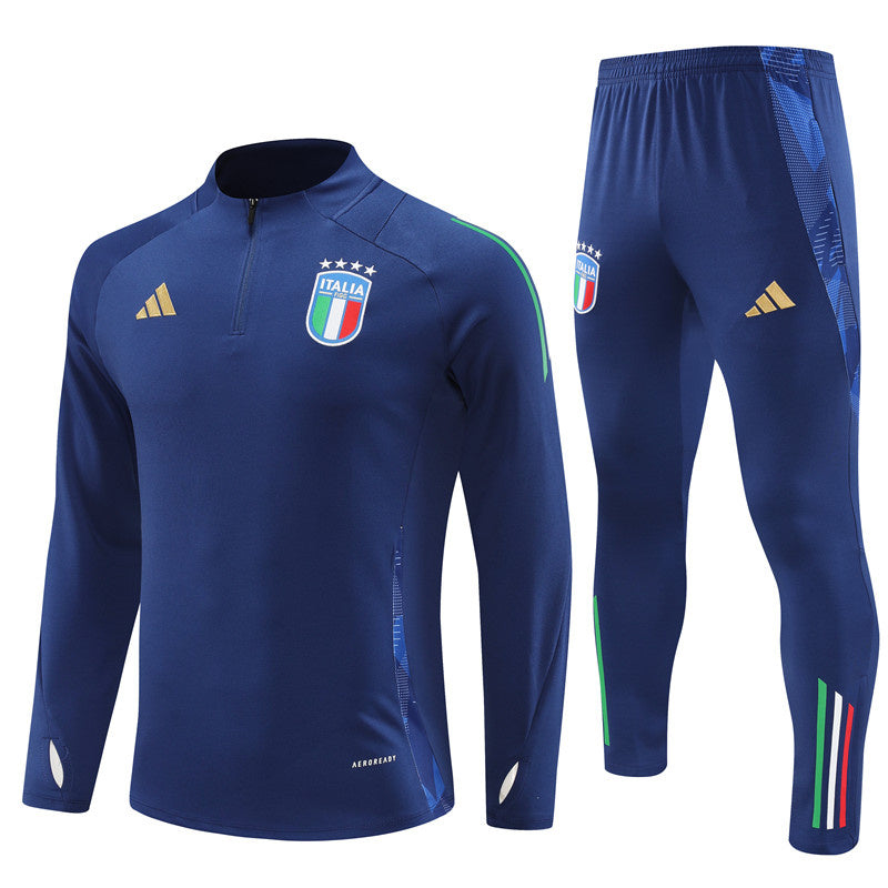 Italy 1/4 Zip Tracksuit 24/25 - Blue