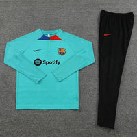 Barcelona 1/4 Zip Tracksuit - Cyan