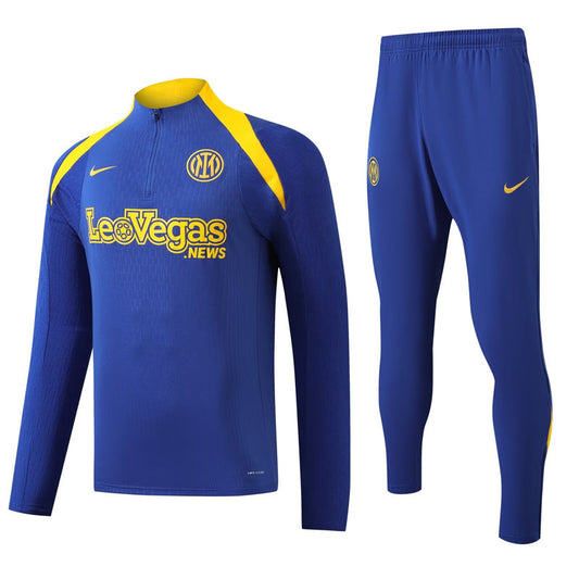 Inter Milan 1/4 Zip Tracksuit 24/25 - Blue / Yellow