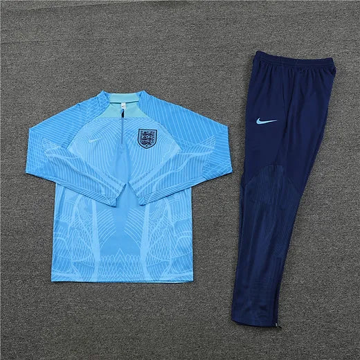 England 1/4 Zip Tracksuit - Cyan