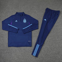 Argentina 1/4 Zip Tracksuit - Navy Blue