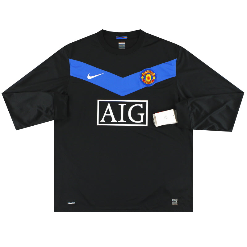 Manchester United Black / Blue Retro Jersey (Long Sleeve) - 2009/10