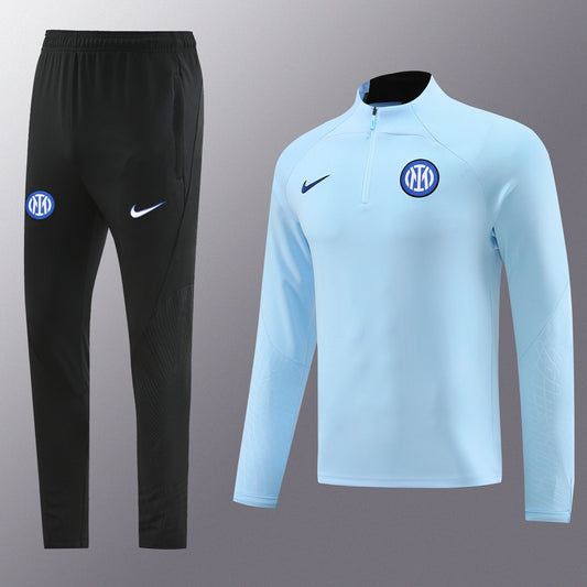 Inter Milan 1/4 Zip Tracksuit - Baby Blue