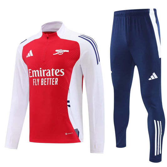 Arsenal 1/4 Zip Tracksuit 24/25 - Red / White