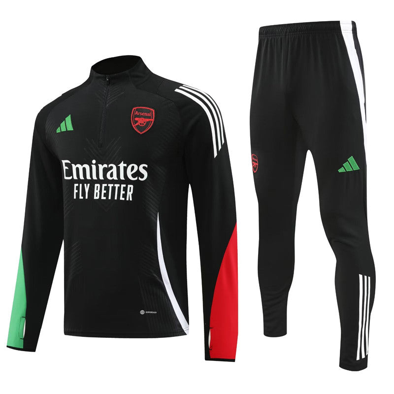 Arsenal 1/4 Zip Tracksuit 24/25 - Black