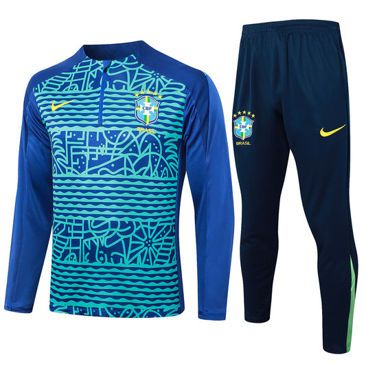 Brazil 1/4 Zip Tracksuit 24/25 -  Aztec