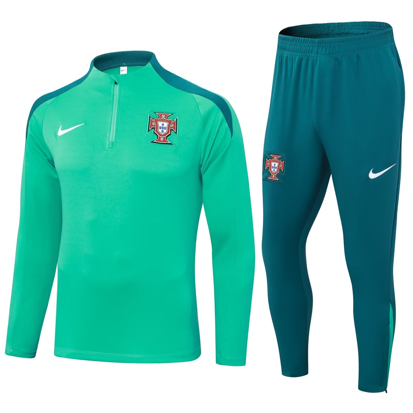 Portugal 1/4 Zip Tracksuit 24/25 -  Bubblegum Green